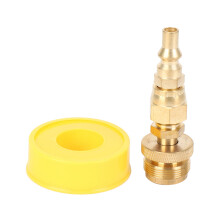 Adattatore per Regolatore di Propano da 1LB, Cilindro A Gettare Maschio da 1 in -20 A Svasatura Maschio da 3/8 Pollici e Raccordo A Innesto Rapido da