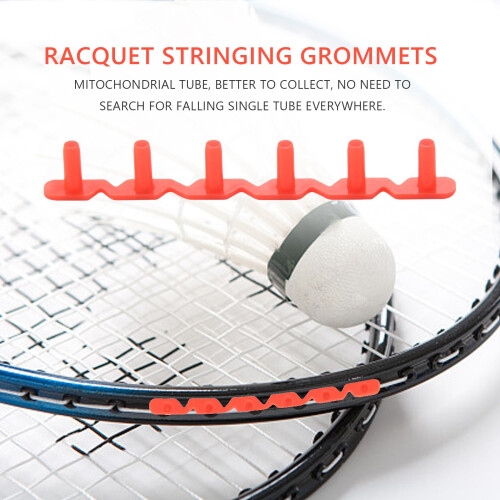Badminton Racket Racquet Stringing Grommets Eyelets Replacement Accessories Guard Tube 6 Nails Type Red 1