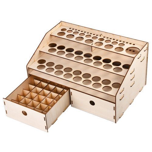 DIY Houten Organizer Verfflessen Display Rack Borstels Houder Stand Opslag Model Tool