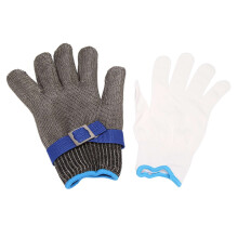 Cut Resistant Gloves-Stainless Steel Wire Mesh Butcher Safety Work Gloves for Meat Cutting, fishing(Extra Large)