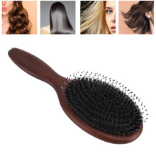Wooden Hair Brush Anti-Static Paddle Detangler Beech Wood Imitation Hair