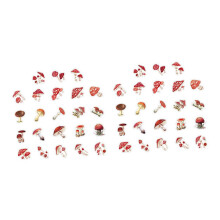 46 Blätter Pilz-Sticker-Set – Starke Klebeaufkleber für Scrapbooking