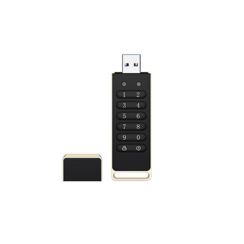 2X Secure USB Drive, 128GB Encrypted USB Flash Drive Hardware Password Memory Stick with Keypad USB 3.0 Disk Flash Black 1