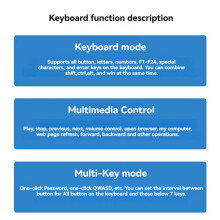 4X 1-Tasten-Shortcut-Tastatur, USB, Individuell Programmierbare Makrotastatur, Hotkey-Maus, eine Taste, RGB-Minitastatur