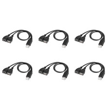 6X USB Splitter Kabel, USB 2.0 Ein Stecker Auf Zwei USB Buchsen Y Splitter Lade Kabel