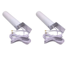 2X 3G 4G LTE External Antenna Outdoor with 5M Dual SlIder SMA Connector for 3G 4G Router Modem