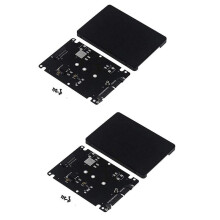 2X M.2 NGFF Naar 2.5 Inch SSD/MSATA Naar Adapter Card Case (B Sleutel voor PC Adapter M2 +M Desktop Socket NGFF)