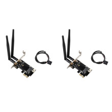 2X Desktop Wireless WiFi Network Card Adapter PCIe to M.2 Expansion Card Wifi Adapter M.2 NGFF