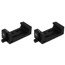 2X Xiletu Xj-8 Stativkopfhalterung Handyhalter Clip für Telefon Taschenlampe Mikrotelefon mit Wasserwaage und Kalter Schuhhalterung Schwarz