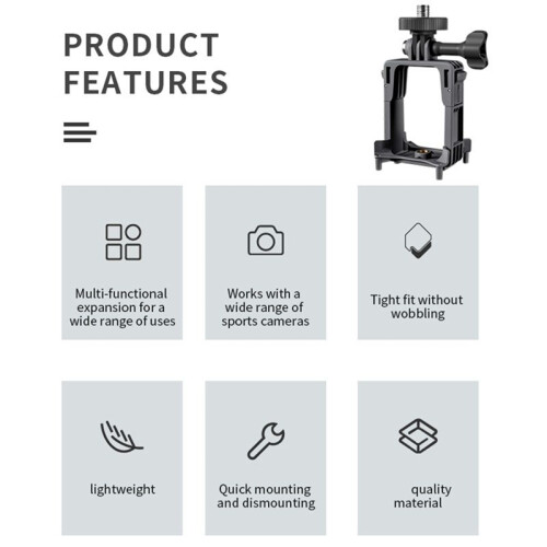 STARTRC Upper Expansion Bracket for  Avata 2 Action Camera Mount Adapter Fixed Base with 1/4 Adapters 2