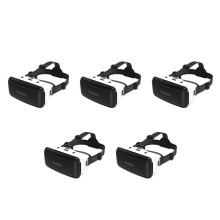 5X VR Virtual Reality 3D Glasses Box Stereo VR for Cardboard Headset Helmet for IOS Android(G06 )
