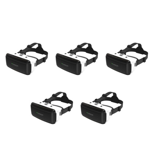 5X VR Virtual Reality 3D Glasses Box Stereo VR for  Cardboard Headset Helmet for IOS Android(G06 )