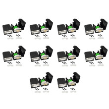 DB9 Solderless Connector RS232 D-SUB Serial to 9-Pin Port Terminal Male Female Adapter with Case 10Pcs-Male+10Pcs-Female