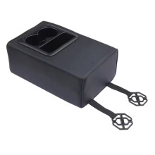 Organizador de Almacenamiento para Reposabrazos de Asiento Trasero de Coche con Portavasos y Consola para SUV.