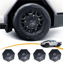4PCS Wheel Caps for 2023 2024, Removable ABS Center Hub Cover Cyber Truck Accessories, Easy to Install