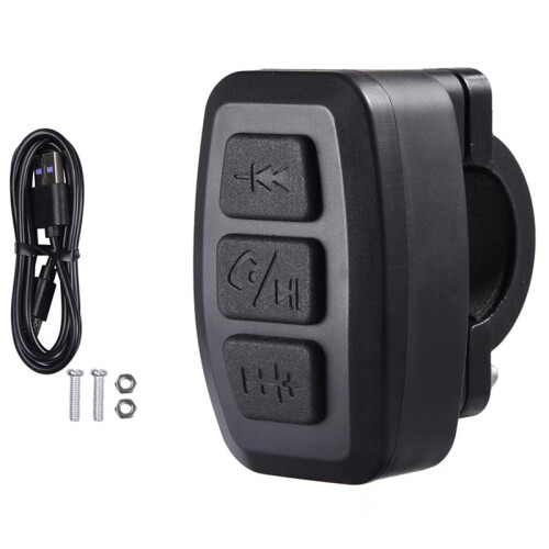 Universal Motorcycle Handlebar  Button Wireless BT Remote for Phone Answer Calls & Control Music