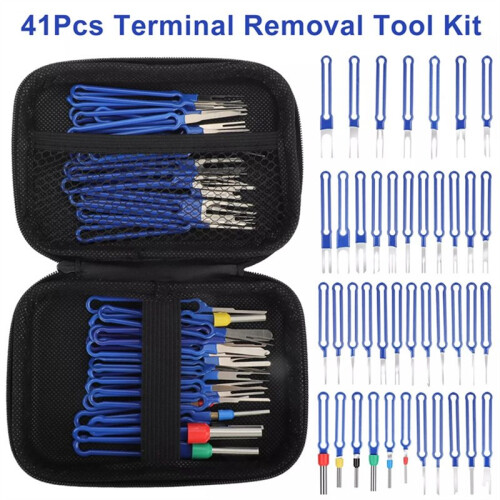 41-Piece Automotive Electrical Terminal Removal Tool Set Connector Pin Extractor Kit 2