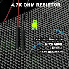 2 Pack Waterproof DS18B20 Temperature Sensor Probes with 2 Pack 4.7K Ohm Resistors for Raspberry Pi DIY