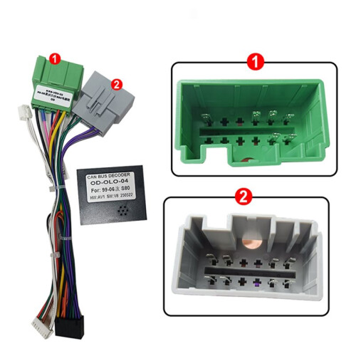 16Pin Car Wiring Harness Adapter Canbus Box Decoder Android Radio Power Cable for  S80 XC70 V70 S60 1999-2006 1