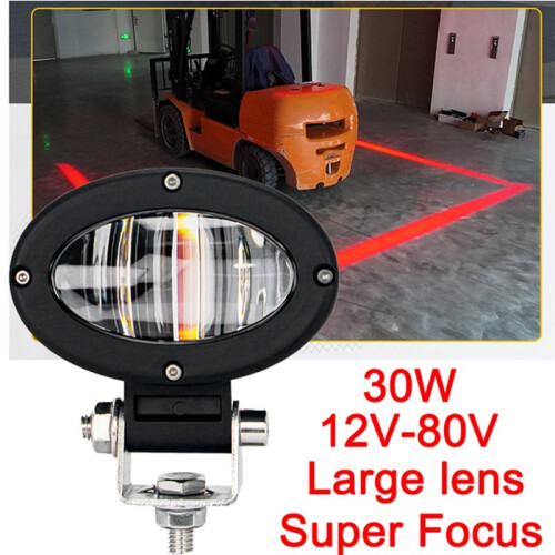 Forklift LED Safety Light 12V-80V Red Zone Linear Projection for , Construction & Warehouse Use 1