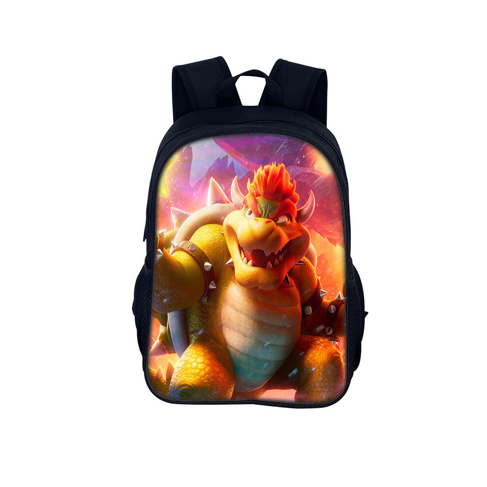 (Multi) Mario Super Bros Backpack For Kids With Breathable Nylon Material School Use For