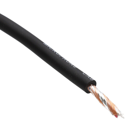 kenable Microphone Cable 2 Core Copper Screened Flexible Lead Bare Ended Reel 100m Black 2