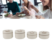 Lunchbox Edelstahl Isoliert 4 Stück Beigeweiß