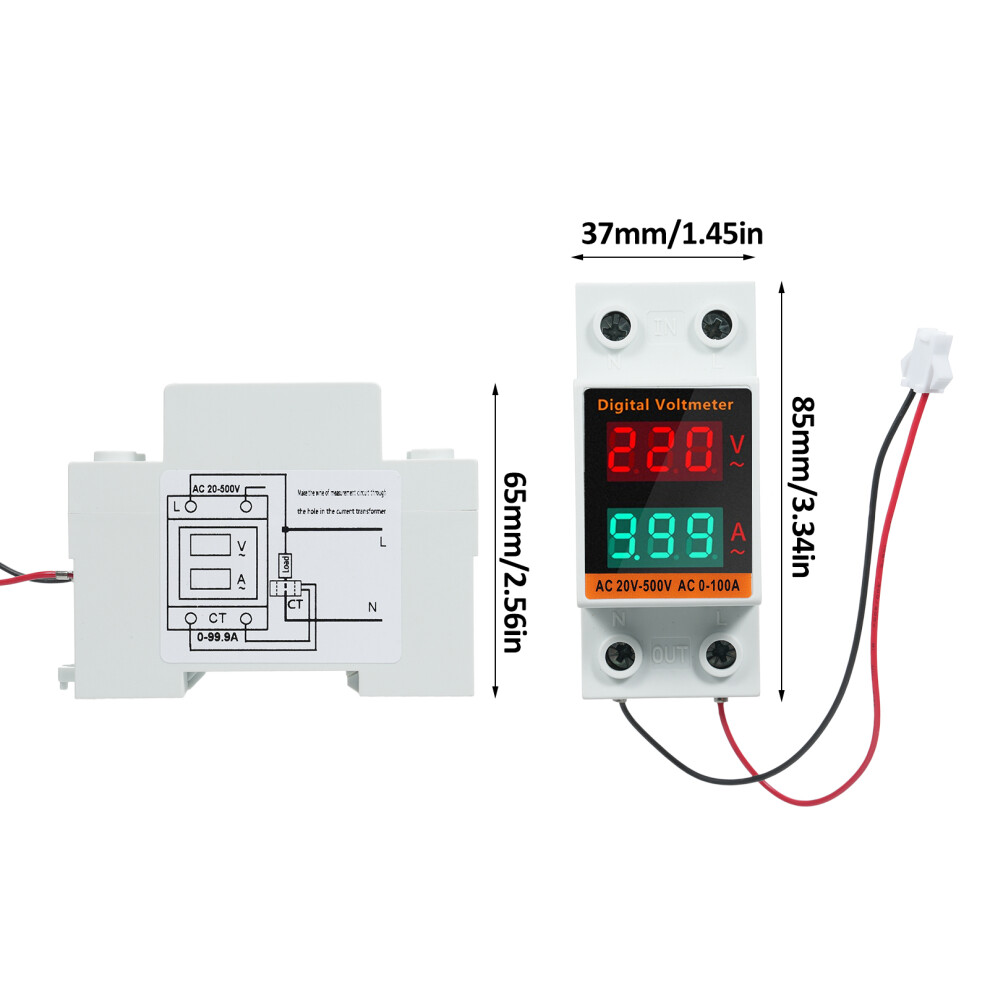 Digital Voltmeter Ammeter with Transformer