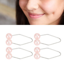 Set di 2 strumenti trainer per fossette sulle guance in ABS rosa e acciaio
