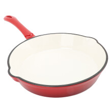 Cast Iron Enameled Frying Pan 16cm Nonstick Grill Cookware for Camping