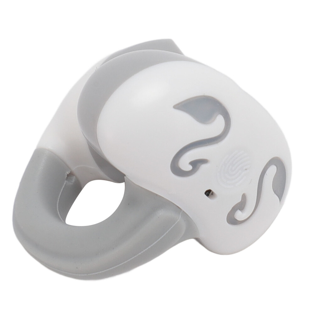 Clip On Bluetooth Headphones Hifi Bone Conduction Rechargeable Wireless Sport Earphones White/Grey 8701387652036