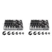 Cable Clamp Assortment Kit,(104 PCS) 304 Stainless Steel Cable Clamp in 6 Sizes 1/4In 5/16In 3/8In 1/2In 5/8In 3/4In