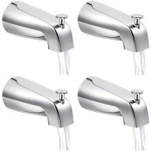 4X Badkamer Baduitloop, 5 1/4 Inch Bereik Muur Front Mount met Douche Omstelling 1/2In IPS Binnendraad Badkuip Kraan Uitloop