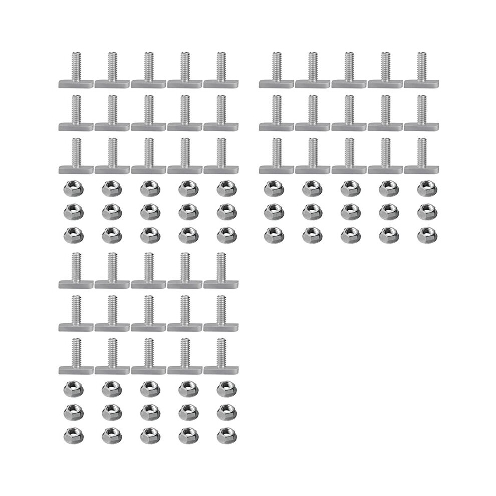 45Pcs T Slot Bolt Replacement,M8 X 20 Screws, A2-70 Rail Track Screws Track Nuts With 45 Flange Nut 6033875105611