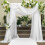 3X Tecido para Cortinas de Arco de Casamento 29,5 Polegadas X 26,25 Pés Cortinas Transparentes Brancas para Cerimônia de Casamento 5