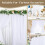 3X Tecido para Cortinas de Arco de Casamento 29,5 Polegadas X 26,25 Pés Cortinas Transparentes Brancas para Cerimônia de Casamento 9