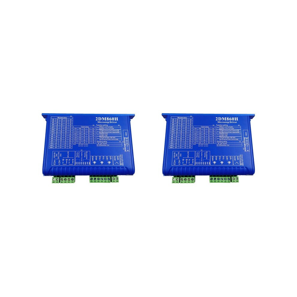 2X 2Phase Digital Stepper Driver 2Dm860h 2.1A-8.4A 24-110Vdc 18-80Vac Universal For Nema34 Motor Cnc Engraving Machine 4712838034800