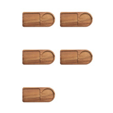 5X Vassoio da Caffè Piatto nel Legno Vassoio da Colazione per Servire Cibo Ospitalità Servizio da Caffè Decorazione da Tè Accessorio per La