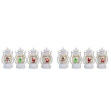 8 Stuks Kerstlantaarns Binnen Hangende Kaars LED-Lantaarn Kerst Decoratieve Lantaarn voor Tafelblad Buitenfeest