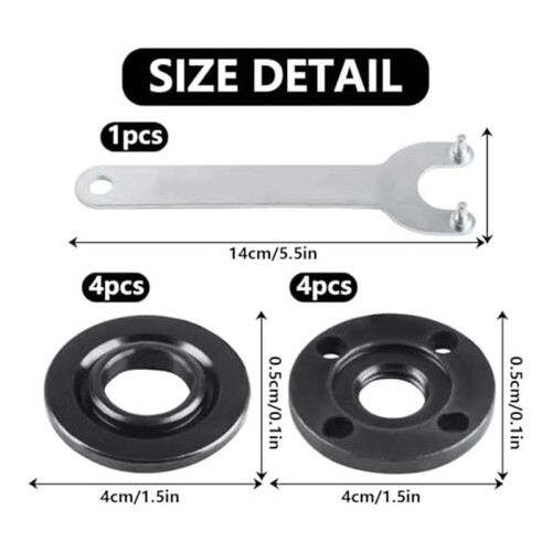 2X Angle Grinder Nut, 5/8-11 Grinder Flange Angle Metal Locking Nut 2