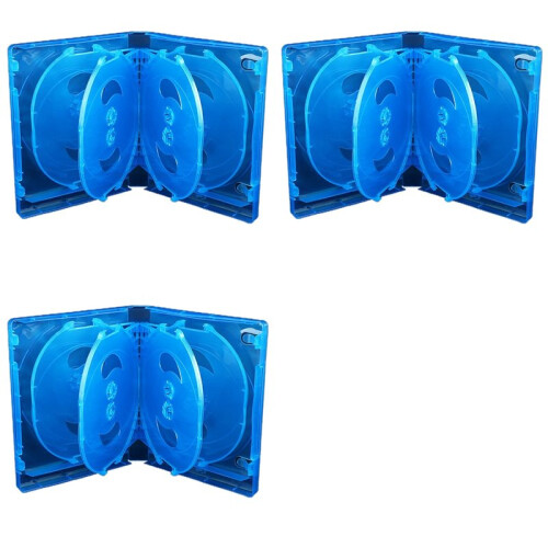 3X CD Storage Box 10-Piece Pack CD Case Plastic Double-Sided CD Storage Car CD Case Thickened DVD Case,