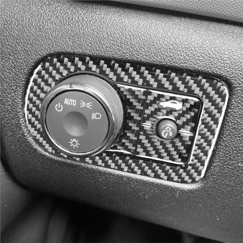 Carbon Fiber Headlight Adjustment  Panel Cover Trim for  Impala 2006-2013 Accessories 1