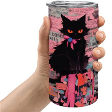 Pack of 8 12 Oz Sublimated Tumblers Blank, Insulated Stainless Steel Water Bottles with Lids and Straws for DIY