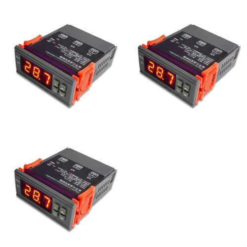 3X MH1210W Digital Temperature Controller AC90-250V 10A 220V Thermostat Regulator with Sensor,Heating Cooling Control