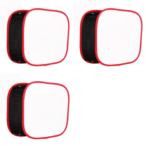 3X Bärbar Hopfällbar Softbox LED-Ljuspanel Diffus Light Rumsbelysning Modifierare för LED-Ljus