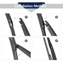 4x Rear Wiper Arm with Blade Set Rear Windshield Wiper Blade Arm Set for GX470 2003-2009 - 410mm 16Inch