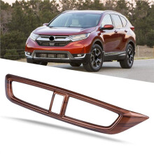 4X Car Central Air Conditioning Wind Outlet Panel Dashboard Stickers Peach Wood Grain Moulding for  CRV 2017-2020