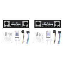 2X 1 DIN Retro Car Stereo Audio Automotive with USB USB//AUX Card FM MP3 Player PC Type:ISO-5513