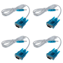 4X DB9 Computerdatakabel DB9 9-Pins VGA Vrouwelijke Kabel USB Naar R232 Interface Datakabel