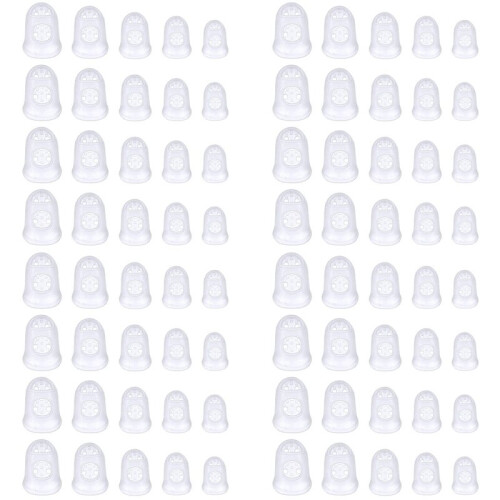 160 Pcs Fingertip Protectors, 5 Sizes Ukulele Finger Caps,for Guitar Ukulele Stringed Instruments